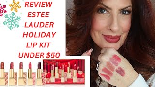 REVIEW OF THE ESTEE LAUDER HOLIDAY LIP KIT/BEST DEAL💋
