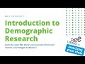 Introduction to Demographic Research: Finding Your Target Audience