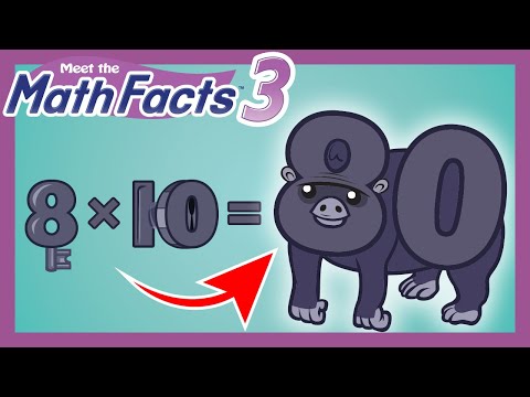 Meet the Math Facts Multiplication & Division - 8 x 10 = 80 | Preschool Prep Company