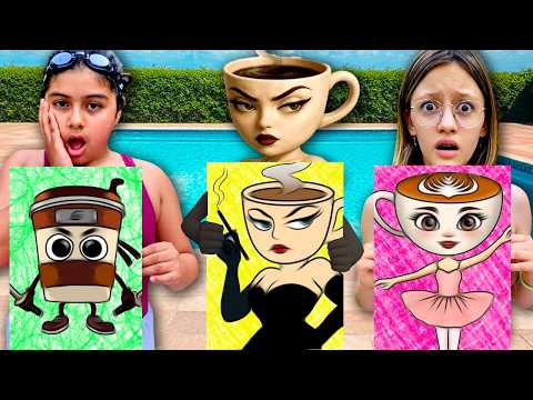 CHALLENGE! WHOEVER DRAWS THE MOST BEAUTIFUL BRAINROT WINNS IN THE POOL TUNG TUNG TUNG SAHUR CAPUC...