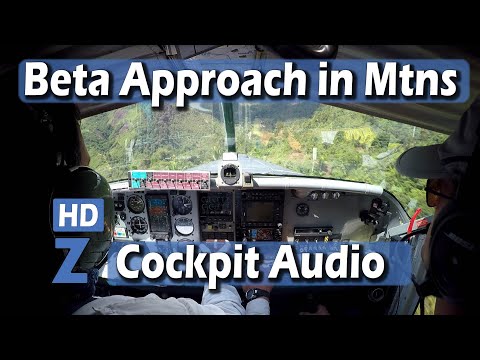 In flight Beta Descent and Approach, Pilatus Porter PC-6 Papua Indonesia.