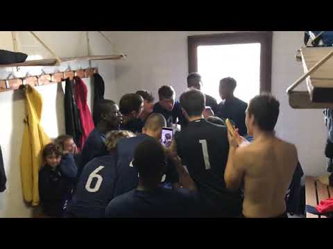 Cri de guerre des U18 face à Bruyères