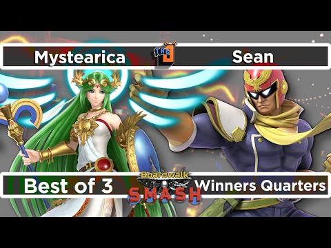 Sean (Captain Falcon) vs Mystearica (Zelda, Palutena) Winners Quarters - Boardwalk Smash #37 - SSBU