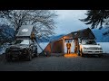 Rainy Winter Camping With IKamper Skycamp DLX Annex Plus LX470 4Runner