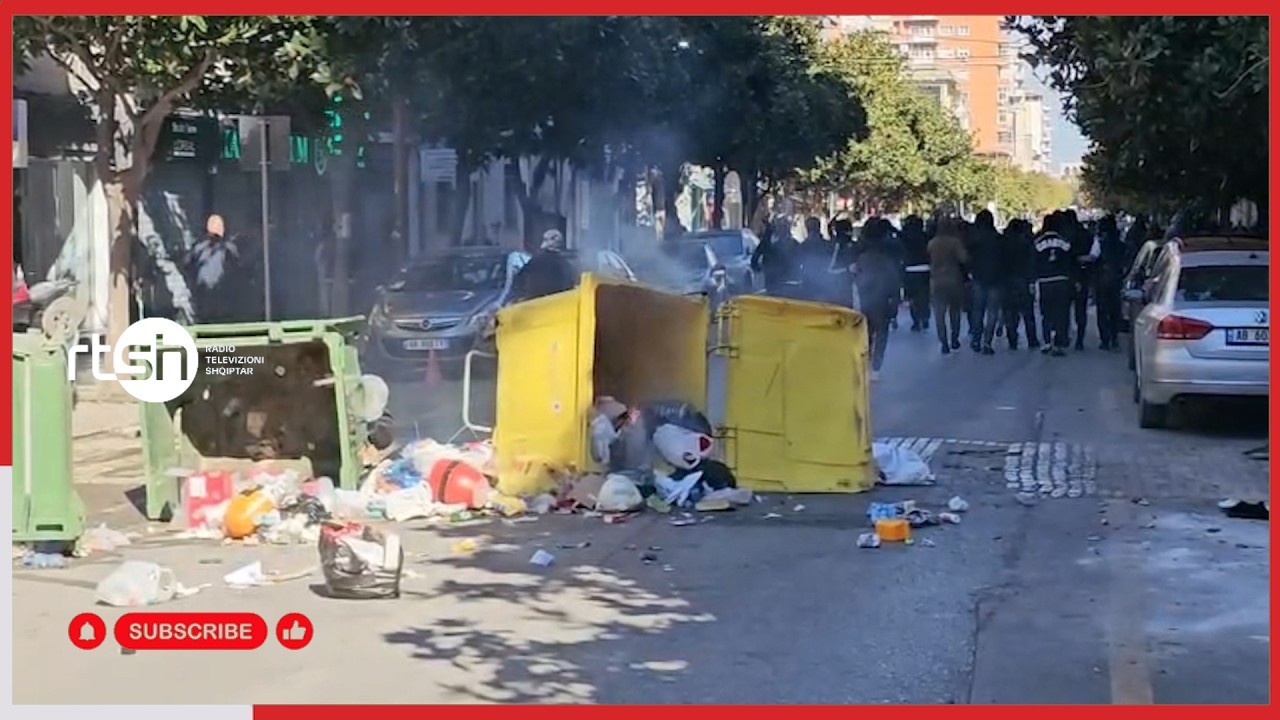 Protestë në Durrës dhe Korçë, studentë dhe nxënës dalin në rrugë, qëllojnë me gurë e djegin kazanët e mbeturinave