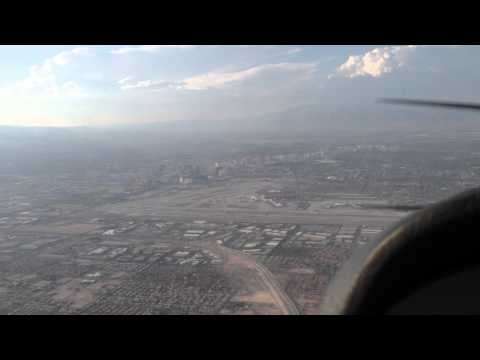 Flying over Las Vegas