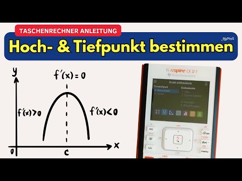 Extrempunkte mit dem TI-Nspire CX II-T bestimmen (Tiefpunkt & Hochpunkt)
