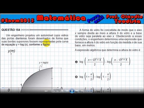 Enem 2015 -  matemática - azul - questão 154 (LOGARITMO - difícil)