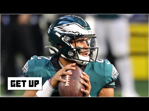 辯論賈倫-赫茲的加盟四分衛潛力。老鷹隊未來會依靠赫茲嗎？| 起床 (Debating Jalen Hurts' franchise QB potential: Will the Eagles rely on Hurts for the future? | Get Up)