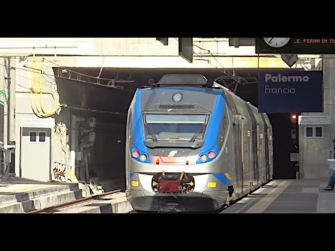 [HD - Treni] ETR425.096 "JAZZ ♪♪♪" + Treno Regionale 21725 Trenitalia in partenza da Palermo Francia