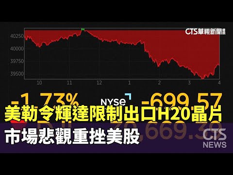 美勒令輝達限制出口H20晶片　市場悲觀重挫美股