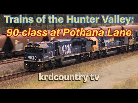 Trains of the Hunter Valley: Triple 90 class locos at Pothana Lane