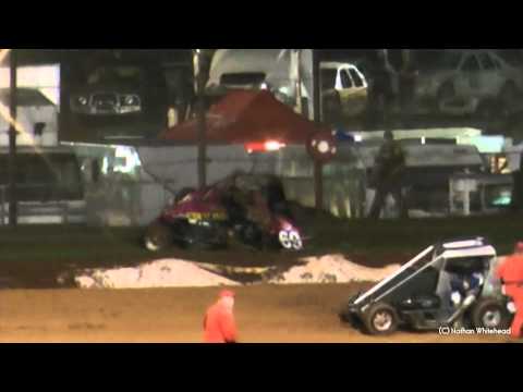 Matt Smith Huge Crash - Sydney Speedway 21-4-12