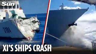 [討論] 中國海警船在菲律賓海撞到整個前甲板消失