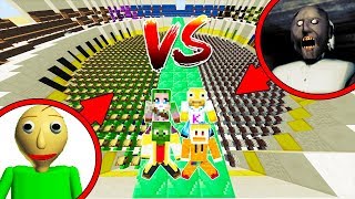 100000 BALDI VS 100000 GRANNY EN MINECRAFT