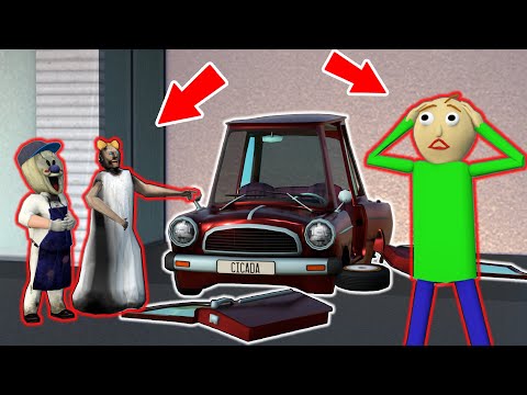 Granny and Ice Scream crashed Baldi's car - funny horror school animation (p.56)