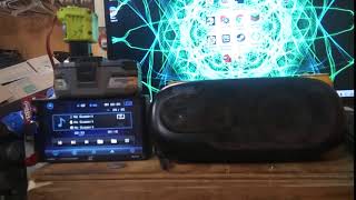 XVM279BT radio powered by Ryobi One+ test