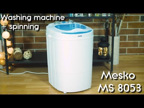 Skalbimo mašina pusiau automatinė Mesko MS 8053, Baltos spalvos video