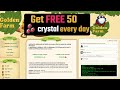 Get FREE 50 💎 Crystals 💎Every day  ( golden farm.biz )  Not enough ... ?? - (PROBLEM SOLVED)!