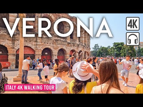 VERONA, Italy 4K Walking Tour - Captions & Immersive Sound [4K Ultra HD/60fps]
