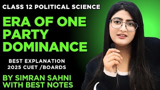 Era of one party dominance class 12 political science | Era of one party dominance class 12