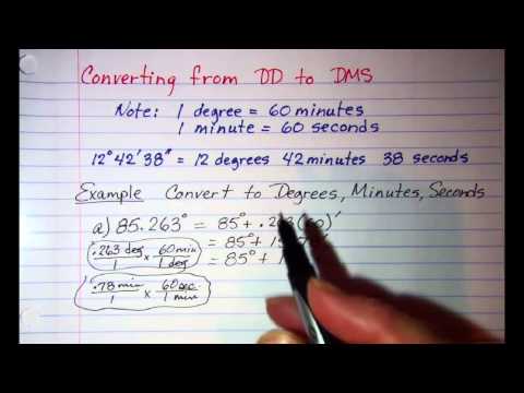 Converting from Decimal Degrees to Degrees Minutes Seconds