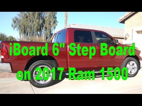 iBoard 6" Brushed Aluminum Running Board Full Unboxing & Install on 2017 Ram 1500