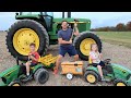 Playing with kids tractors and new trailer to fix real tractor | Tractors for kids