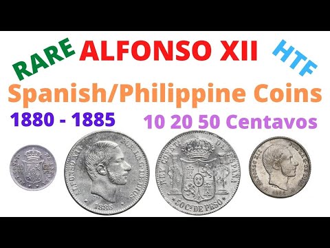 SPANISH PHILIPPINE COINS - ALFONO XII 1880 to 1885 - START TO COLLECT NOW