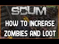 SCUM - How to change your Scum Single Player Settings - Zombies | Loot | Sentries | Damage