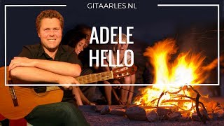 Adele - Hello akkoorden op Gitaar Leren Spelen Tutorial