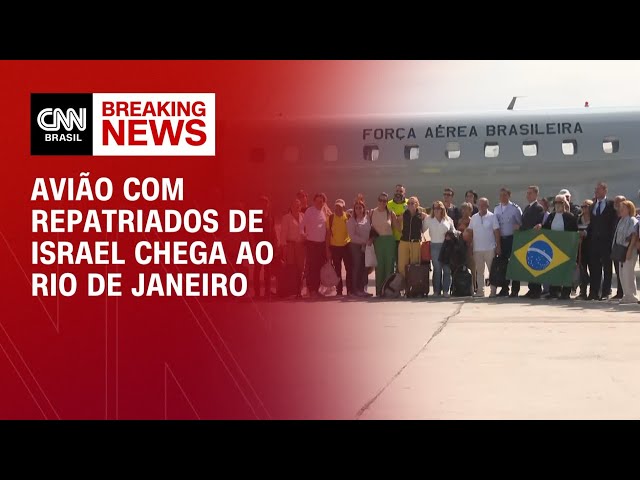 Avião com repatriados de Israel chega ao Rio de Janeiro | CNN NOVO DIA
