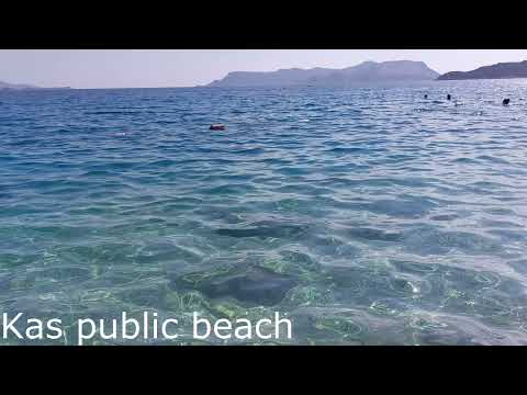 Kas public beach, Kalkan 4k