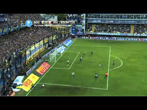 Otra atajada de Barovero. Boca 0 vs. River 0. Fecha 10. Torneo Final 2014. FPT