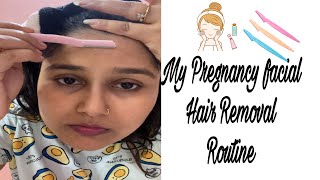 My Facial hair removal routine in Pregnancy 🤰| How to remove facial hair #pregnancyskincare
