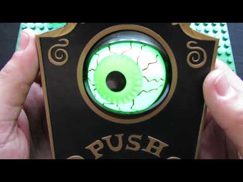 Unboxing Halloween Doorbell Eyeball Decorations Animated Lighting Talk Eyeball Doorbell