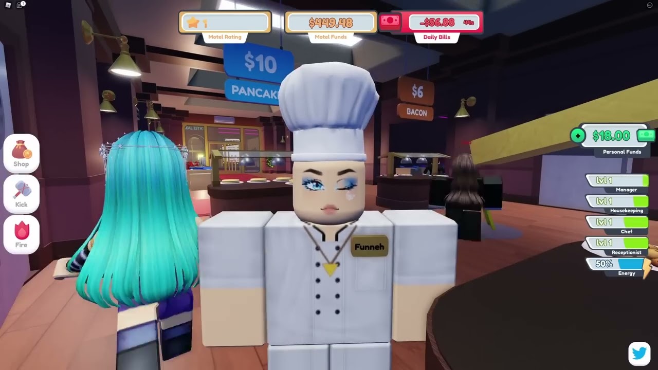 Working At A 1 STAR MOTEL In Roblox!