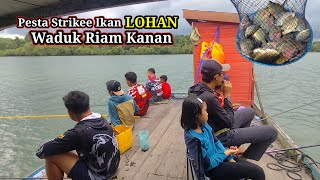 Download lagu Fishing for wild Lohan fish in the Riam Kanan Reservoir mp3