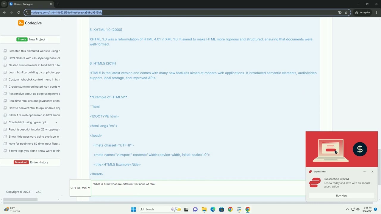 What is html what are different versions of html