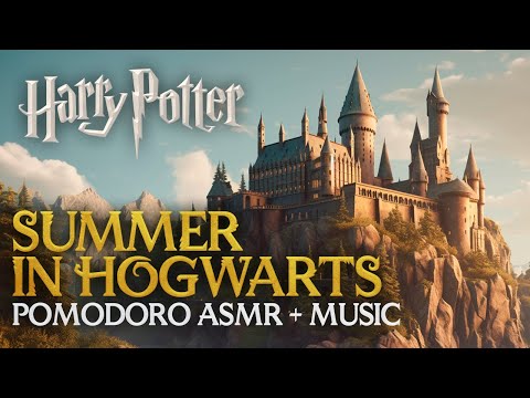 SUMMER IN HOGWARTS ☀️🏰 Kitchens, Grounds & more, Harry Potter Study Session Hogwarts Pomodoro Timer