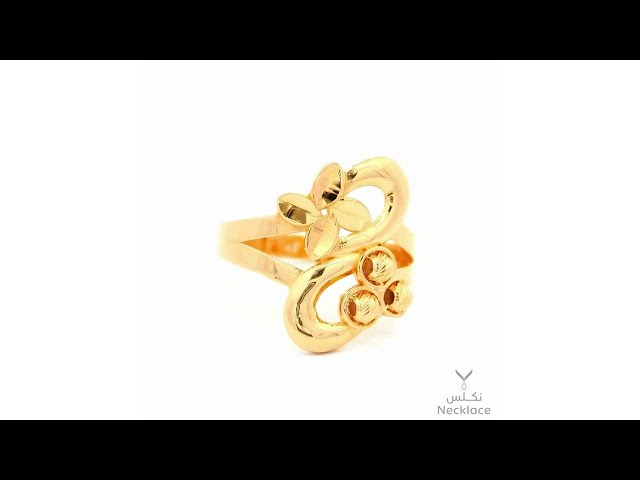 خاتم ذهب لازوردي عيار 21 (RNLZ.0348)