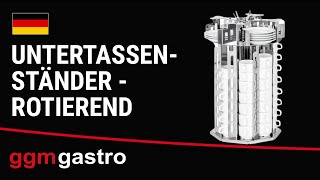 Distributeur de tasses et de soucoupes - rotatif - Acier inoxydable - Version à poser