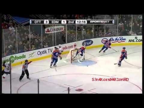 Jay Winchester Goal - Senators 4 at Oilers 1 - 11.18.11 (HD)