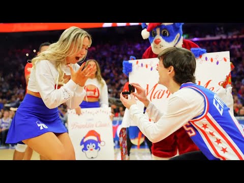 Man Proposes to His NBA Cheerleader Girlfriend During Game