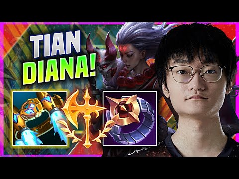 LEANR HOW TO PLAY DIANA JUNGLE LIKE A PRO! - FPX Tian Plays Diana JUNGLE vs Nidalee! | Patch 11.15