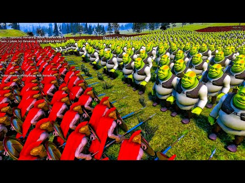 35K Spartans Vs 2500 Shrek - Ultimate Epic Battle Simulator UEBS