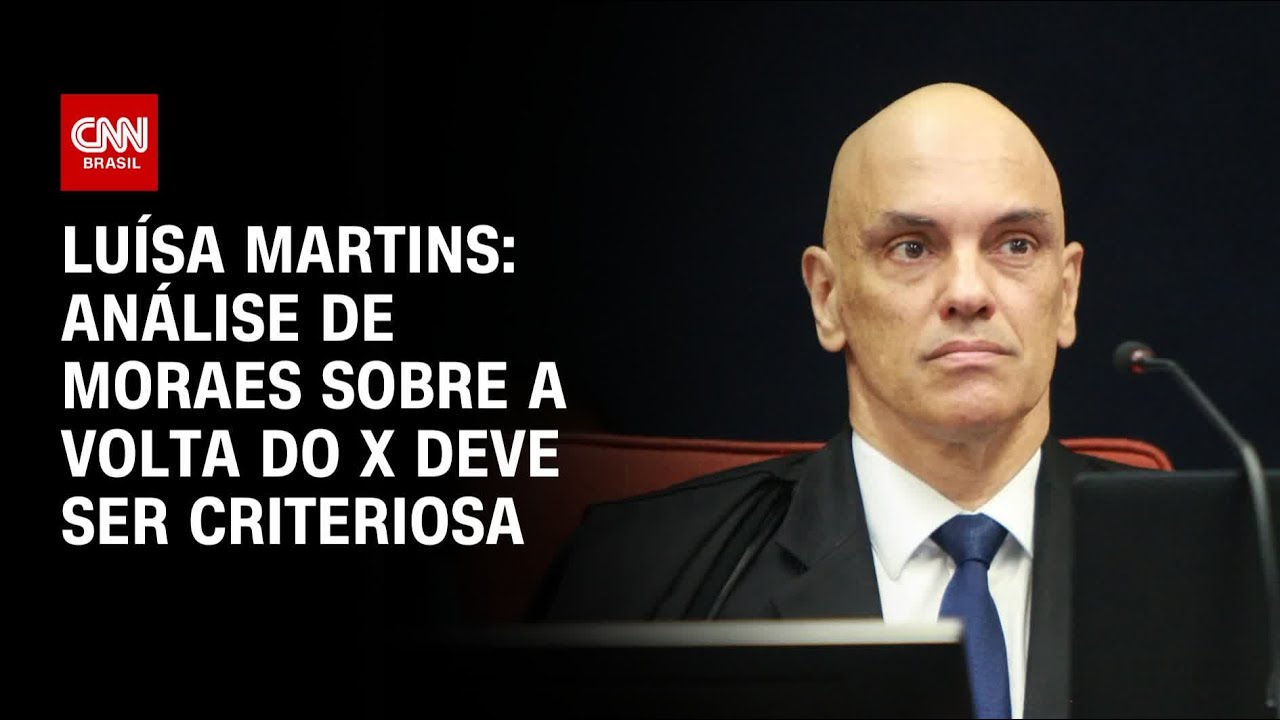 Luísa Martins: Análise de Moraes sobre a volta do X deve ser criteriosa | BASTIDORES CNN