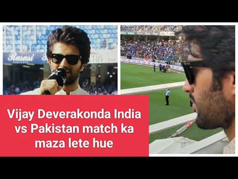 Vijay Deverakonda India vs Pakistan match ka luft uthate hue