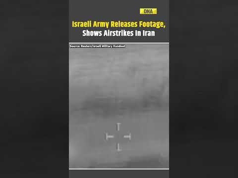 Israeli Army Releases Footage, Shows Airstrikes In Iran #news #iranisraelattack #israelattackiran