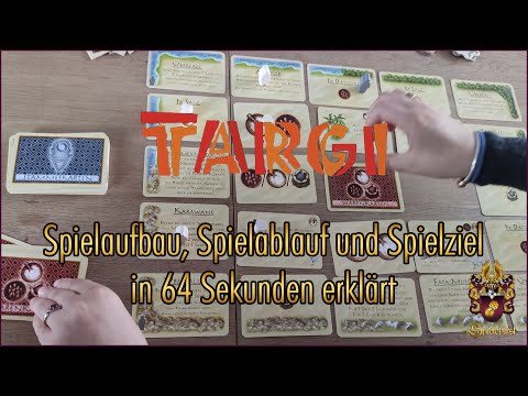 Targi in 64 Sekunden | Spielaufbau, Spielablauf und Spielziel kurz erklärt
